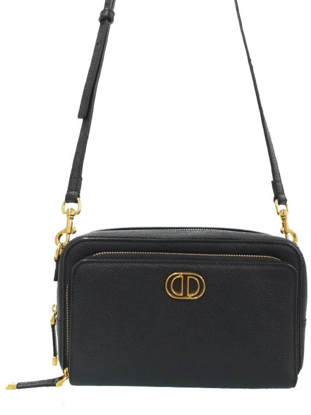 Christian Dior Caro Double Pouch Clutch Shoulder Bag